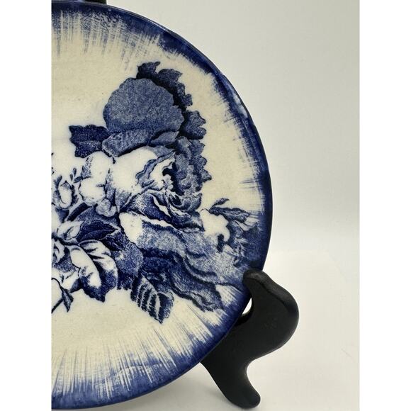 Staffordshire Victoria Flow Blue Rose Ironstone Small Plate 6.5” - Picture 2 of 7